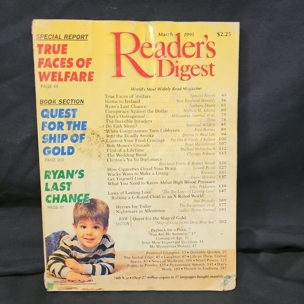 March 1995 Readers Digest Paperback